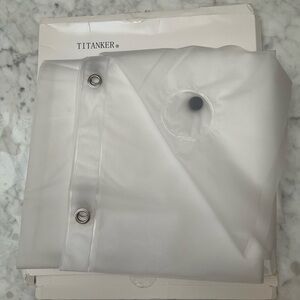 Titanker semi-transparent 100% waterproof shower curtain liner 72 in x 78 in